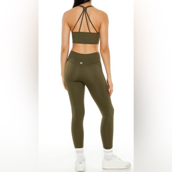 Active Seamless High-Rise Leggings Olive Green Large - Picture 5 of 13